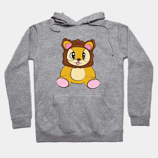 Cute Baby Lion Cub Hoodie by SherryBeen